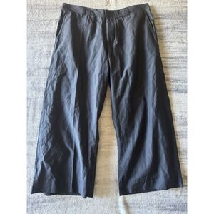 Roller Rabbit Wide Leg Trouser Pants GRAY Women's XL Cotton Silk